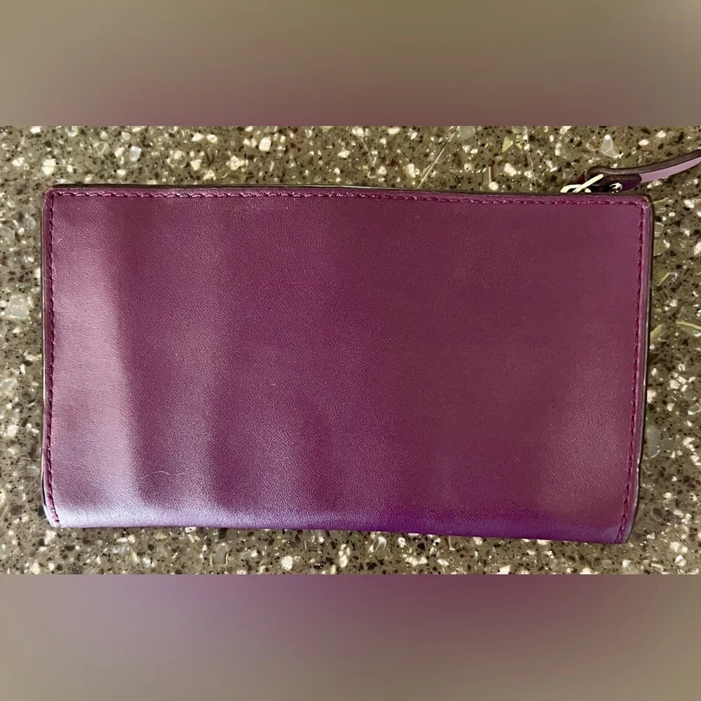 Kate Spade Plum Laurel Way Stacy Large Slim Leather Wallet | Classic | Cute